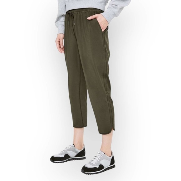 lululemon athletica Pants - FINAL Lululemon Keep It Classic Crop Pants 23" Dark Olive LIKE NEW!